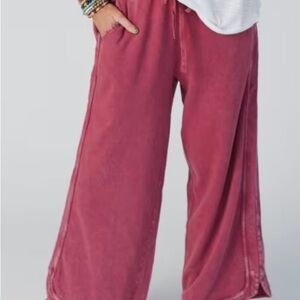 Three Bird Nest Rose Wide-Leg Pants